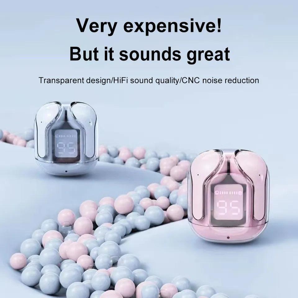Air 31 Earbuds Wireless Crystal Transparent Body ( Random Color ) - Vibe Pk