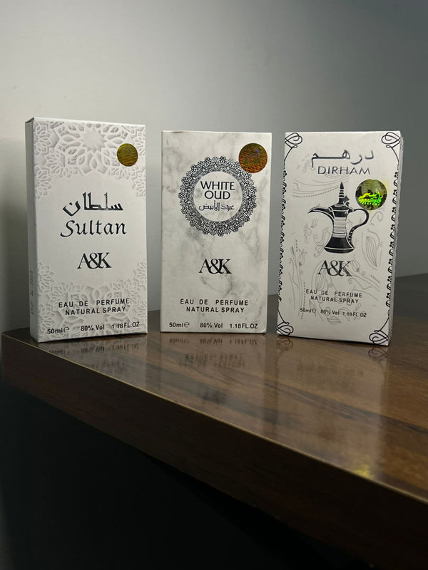 3 in 1 Perfume Deal  Sultan + white oud+ Dirham