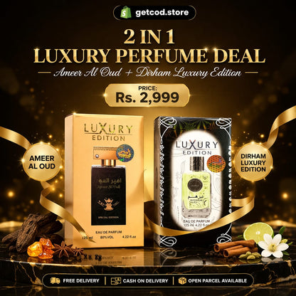 Ameer Al Oud + Dirham Luxury Edition Perfume – 2 in 1 Exclusive Deal | Long Lasting Fragrance