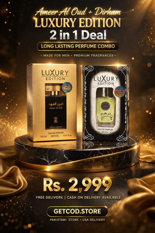 Ameer Al Oud + Dirham Luxury Edition Perfume – 2 in 1 Exclusive Deal | Long Lasting Fragrance
